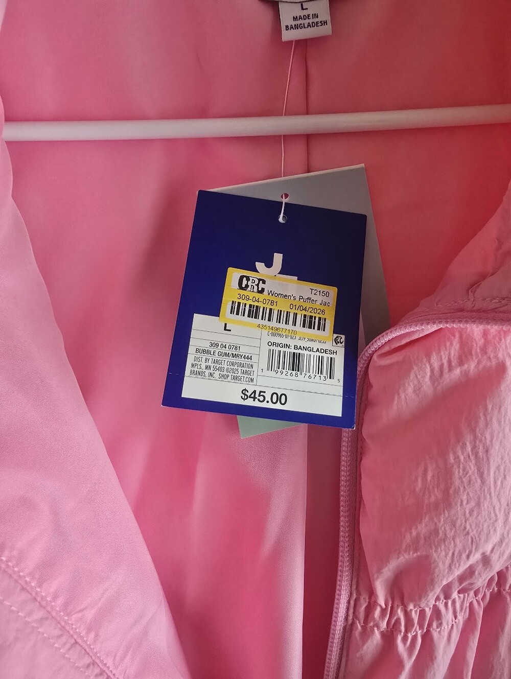 JoyLab Pink Oversized Puffer Jacket Coat Women’s Large NWT - Picture 13 of 13